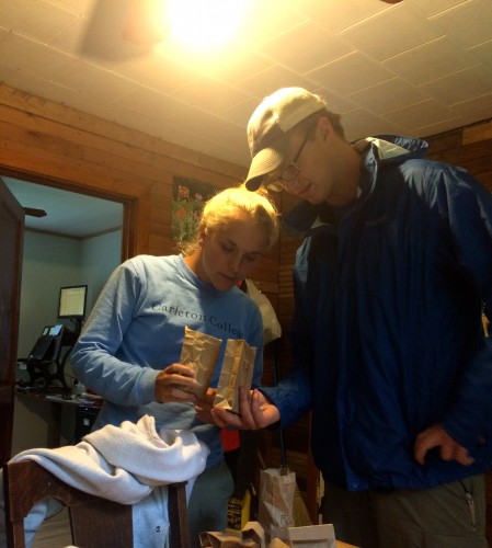 Ali and Ben take a look at the results of Ben's seed harvesting out at Hegg Lake.