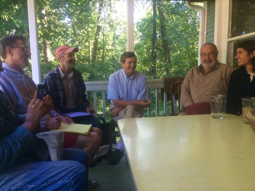 Local beekeeper and activist Steve Ellis visited this morning